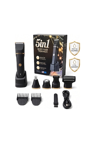 Wablow Vücut Tıraş Makinesi Series 5+1 Seti,yüz/saç/vücut, Ipx7 Su Geçirmez,seramik Bıçak Şarj Standlı