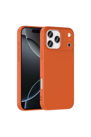 Techaks Apple Uyumlu iPhone 17 Pro Kılıf Zore Mara Lansman Kapak - Turuncu Turuncu