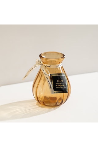Porsima Dhz90223 Dekoratif Cam Vazo Açık Kahve 15cm-600ml