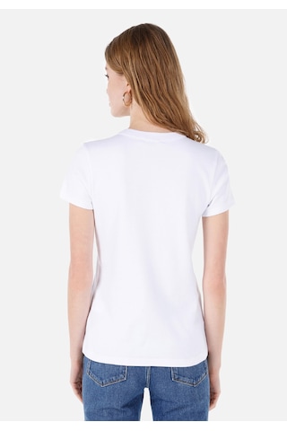 Colins Slim Fit Yuvarlak Yaka Düz Kadın Beyaz Kısa Kol Tişört Cl1068567 Q1.v2 Wht Beyaz