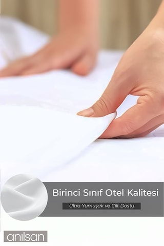 Lastiksiz Düz Beyaz Çarşaf %100 Pamuk Çift/tek Kişilik ,63tel Beyaz