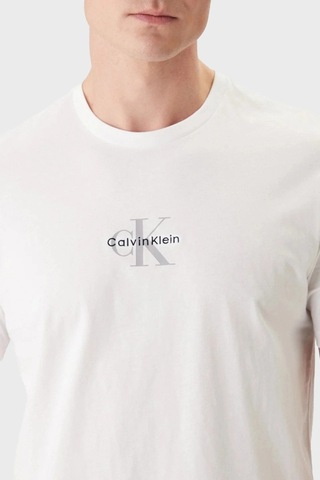 Calvin Klein Erkek T Shirt Lv04rb866g Yaa Beyaz Beyaz