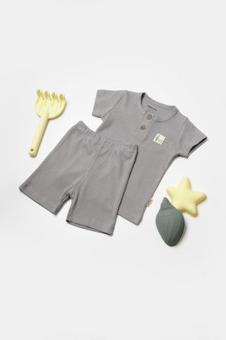 Bebek Şort Ve Tişört Takımı, %50 Bambu - %50 Organik Pamuk, Bebek Ve Yenidoğan Serisi - Csyb9044