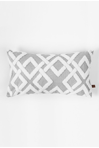 Jakarlı Kırlent 28X50 Cm Mila Gri