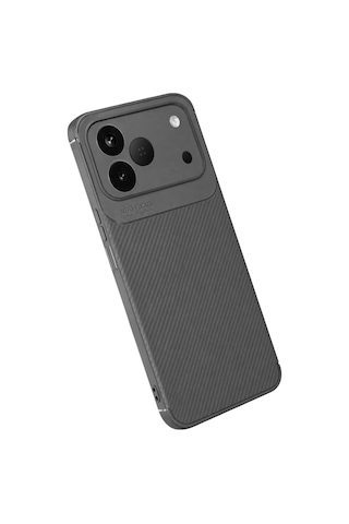 Mey Najmaddin Tecno Spark 50 4g Auto Focus Karbon Kapak - Gri Najmaddin Diğer