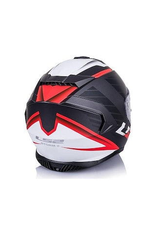 Ls2 Storm 2 Nerve Kırmızı Kapalı Motosiklet Kaskı Siyah - Kırmızı