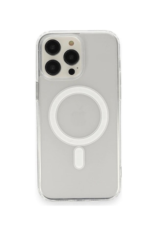 Apple iPhone Uyumlu 14 Pro Kılıf Matte Şeffaf Magneticsafe - Şeffaf 1