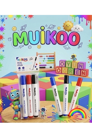 4 Paket 3'lü Beyaz Tahta Kalemi Seti - Kırmızı, Mavi, Siyah Kırmız/mavi/siyah