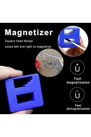 S Turuncu Yüksek Kaliteli Magnetizer Demagnetizer Aracı Tornavida Manyetik Toplama Aracı Tornavida El Aracı Hızlı Mıknatıslama Makinesi 1 Adet 9218