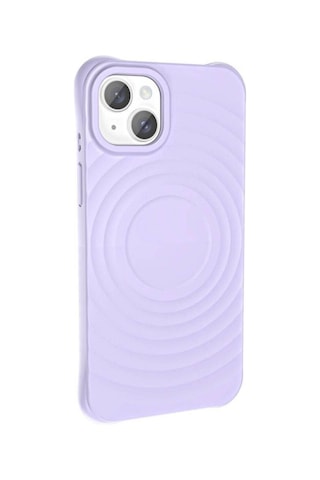 Apple Uyumlu iPhone 13 M-safe Şarj Özellikli Airbagli Mat Görünümlü Zore Hepi Kapak Lila