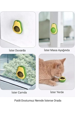 Avokado Kedi Nanesi Oyun Topu Çok Renkli