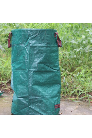 Padalink 300l Yeşil Çift İşlevli Bahçe Çöp Torbası - Dayanıklı Pp Dokuma, Su Geçirmez, Taşınabilir, Yeniden Kullanılabilir Yaprak Ve Çöp Toplayıcı
