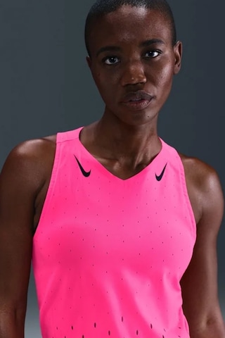 Nike Dri Fit Aeroswift Running Adv Singlet Tank Top Pink Lazer Kesim Koşu Atleti Pembe