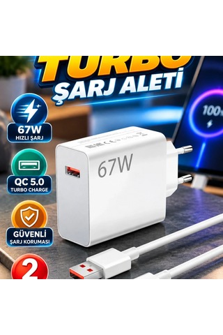 Vivo Y20 Y35 Y55 Uyumlu 67w Hızlı Şarj Adaptörü Qc 5.0 Turbo Charge