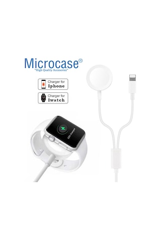 Apple Uyumlu Watch Series 8 41mm-45mm 2in1 Manyetik Şarj 1.2m AL2363