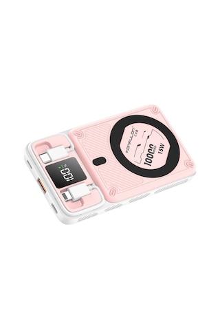 M25w 10.000 Mah 20w Pd Magsafe Powerbank - Pembe Düz Renkli