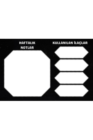 Diyabet Ölçüm Takip Çizelgesi Defteri A Kalite Özel Tasarım 3 Aylık A5 Siyah-beyaz