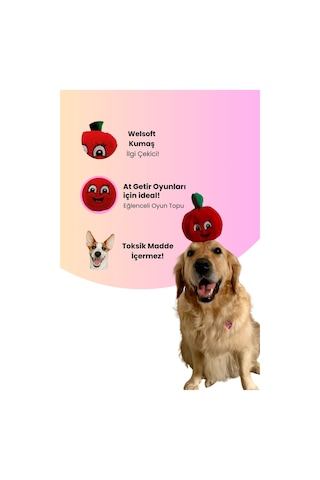 Havhav Elma Peluş Köpek Oyuncağı