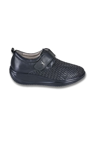 Dr.comfort Dr.5601 Rocker Bottom Lastikli Ortopedik Deri Ayakkabı Diyabetik & Konfor Siyah