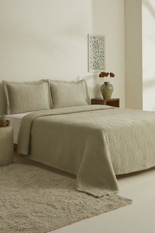 Karaca Home Serenity Çift Kişilik Yatak Örtüsü Seti Adaçayı Adaçayı