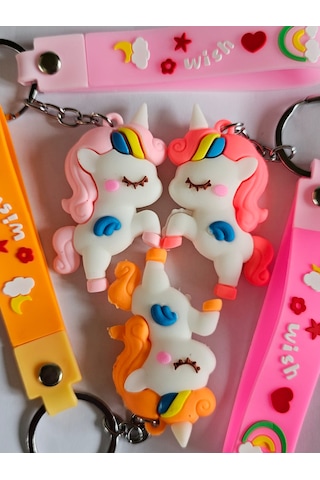 3 Adet Unicorn Silikon Anahtarlığı Ve Çanta Aksesuarı