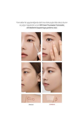 Yoğun Kapatıcılık Sağlayan Concealer Clio Kill Cover Founwear Concealer 2 Lingerie
