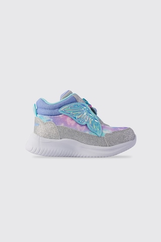 Panço Skechers Jumpsters Kız Bebek Gümüş Ayakkabı Gri