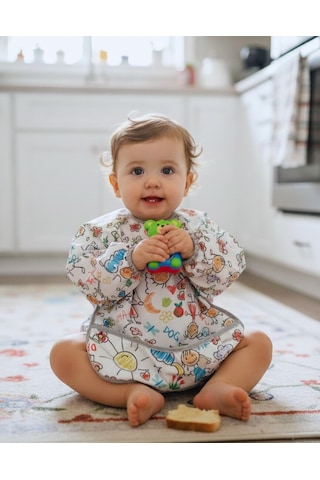 Yorni 6-24ay, Family, Sıvı Geçirmez, Cepli,cırtl Bebek Mama Önlüğü Çok Renkli