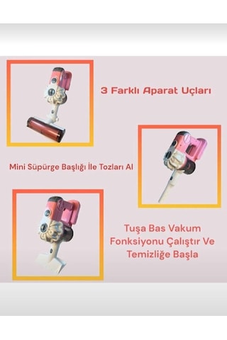 Pilli Sesli Model Çekme Özellikli Dikey Süpürge 75 Cm-vakumlu Süp