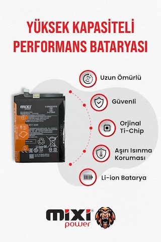 Xiaomi Redmi Redmi Note 12 Uyumlu Tam Kapasite Batarya 1 Yıl