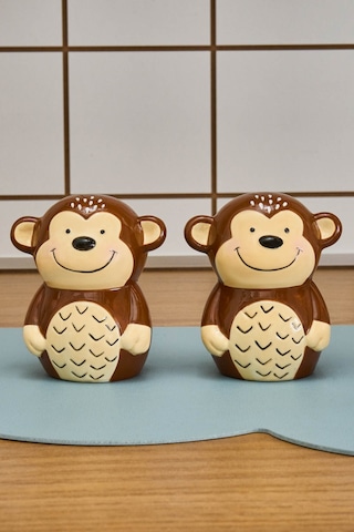 Karaca Monkey Tuzluk Ve Biberlik Kahverengi Kahverengi