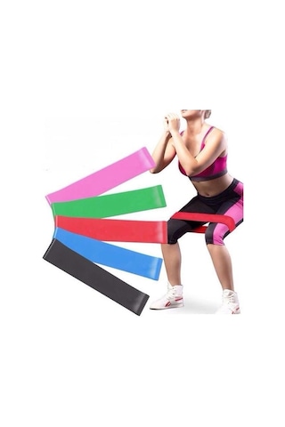 Aerobik Bant 5 Li Pilates Yoga Bandı