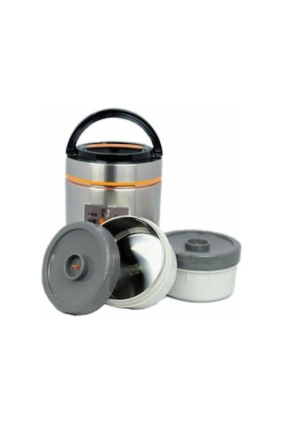 Paslanmaz Çelik Yemek Termos 3 Katlı Sızdırmaz Yemek Termosu Sefer Tası 1,9 Litre Inox