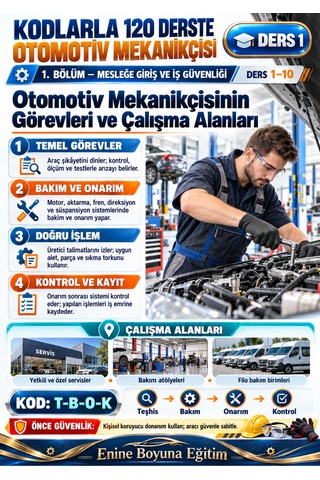 Kodlarla Otomotiv Mekanikçisi Eğitim Kitabı