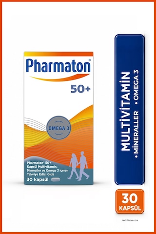 Pharmaton 50 Plus Omega 3 Içerikli 30 Kapsül