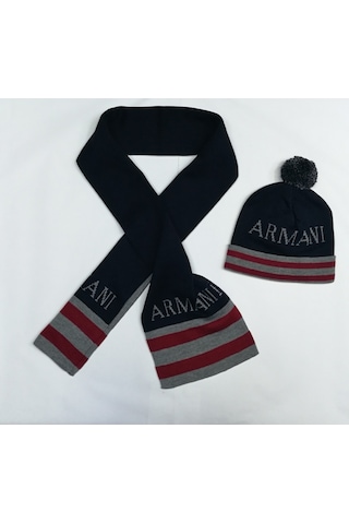 Armani Çocuk Atkı Bere Çok Renkli