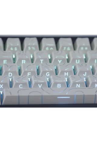 Mekanik Klavye Kontur Keycaps Seti- 137 Tuş Şeffaf Rgb Uyumlu Çizgili Tuş Takımı Siyah