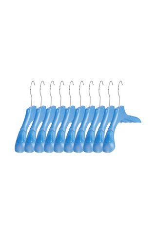 Çocuk MAVİ Elbise Mont Askısı 10 Adet Paketli 30 Cm Çocuk Askı Mavi
