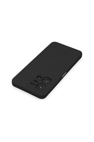 Cosmotex Newface Vivo Y35 Kılıf Nano İçi Kadife Silikon - Siyah Sıyah
