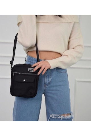 Unisex Siyah Askılı Ve Omuz Çantası Siyah