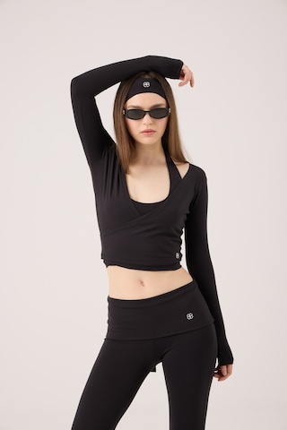 Holly Lolly Bağlamalı Crop Kesim Ellen Bolero Siyah
