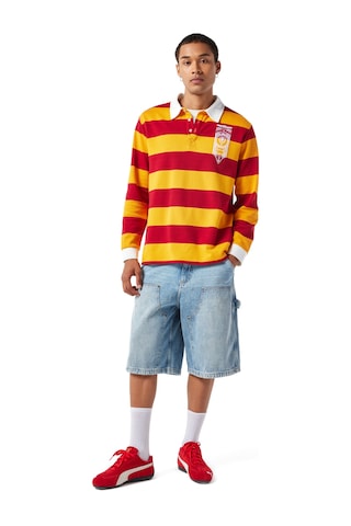 Gsstore X Midground Erkek Polo Sweatshirt E251207 Sarı - Kırmızı