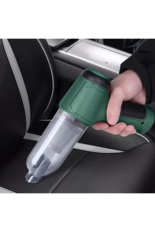 Oto El Süpürgesi Mini Taşınabilir Sarjlı 2 Fonksiyonlu Üfleme Ve Vakum Toz Çekme 120w Araç Detay Süpürge