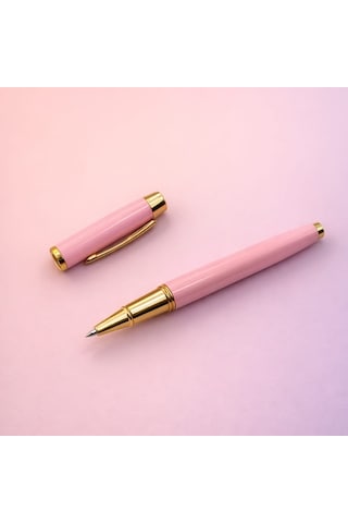 Toptan Premium Pembe Metal Roller Kalem