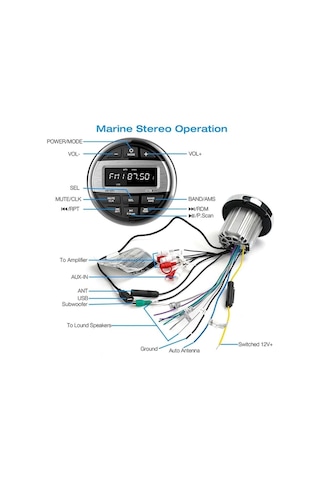 Barka Ms-10rv Usb Girişli Bluetoothlu Marine Teyp