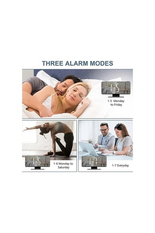 Ganzhoushop Zilinn Zaman Tavan Sıcaklık Saati Saati Saati Saat Renki Projektör Projeksiyon Led Işık İle İçin Harf-33 Göstergesi Ev Erteleme Dijital Çok Çalar Beyaz Arka Wq Çok Renki