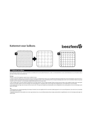 Beeztees Kedi Pencere Veya Balkon Koruma Filesi, Şeffaf, 4x3m