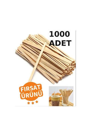 1000 Adet Tahta Ahşap Karıştırıcı Çay Kahve Kaşığı Kaşık Karıştırma Çubuğu