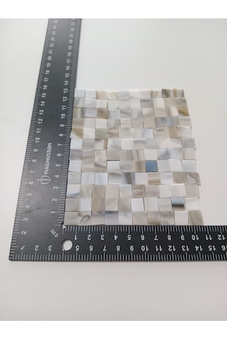Opak Gri Kare Vitray Cam Mozaik Taşı - Sanatsal Mozaik İçin Yaklaşık 10x10 Mm