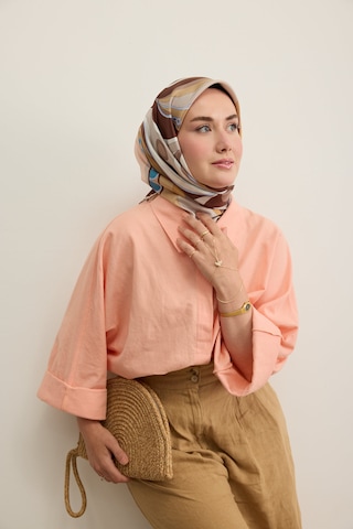 Silk Home Twill İpek Eşarp Retro Paisley Çikolata Kahve